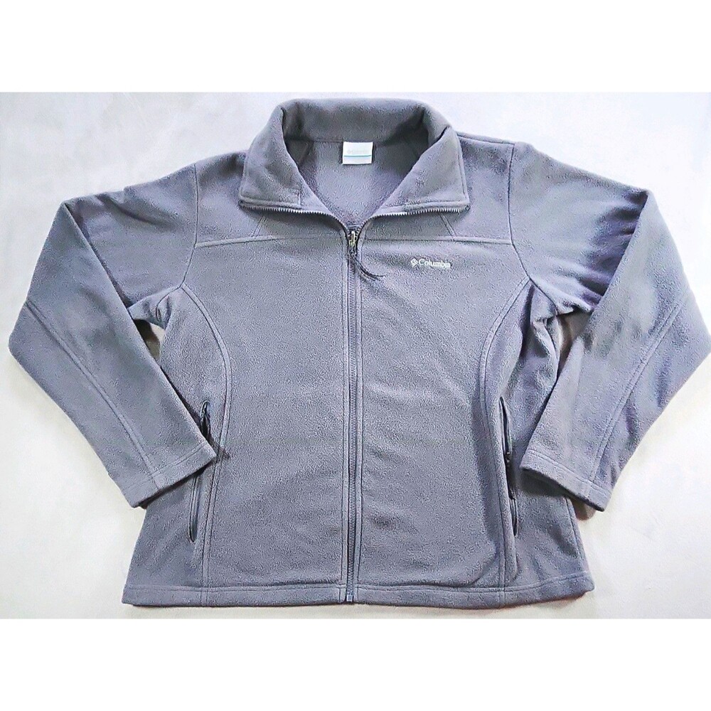 Columbia Sportswear Women’s Gray Full Zip Fleece Jacket Interchange Size XL